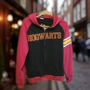 Harry Potter Hogwarts Jacket Adult Small Full Zip Universal Studios Crest Hoodie